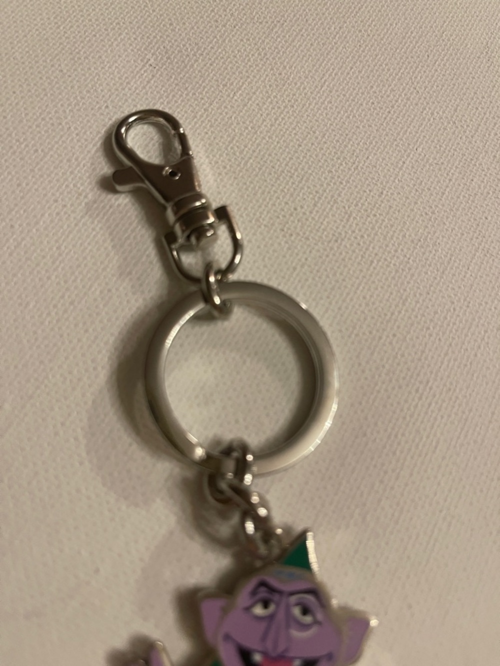 Sesame Street The Count Purple & Green Enamel Keychain - Picture 4 of 5